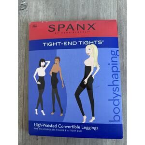 Women's SPANX Tight End Tights High Waisted Convertible Black Size A